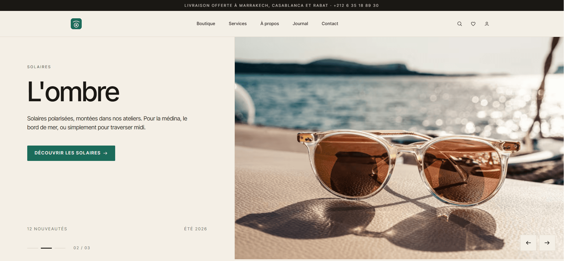 Aperçu — vitrine et boutique en ligne